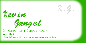 kevin gangel business card